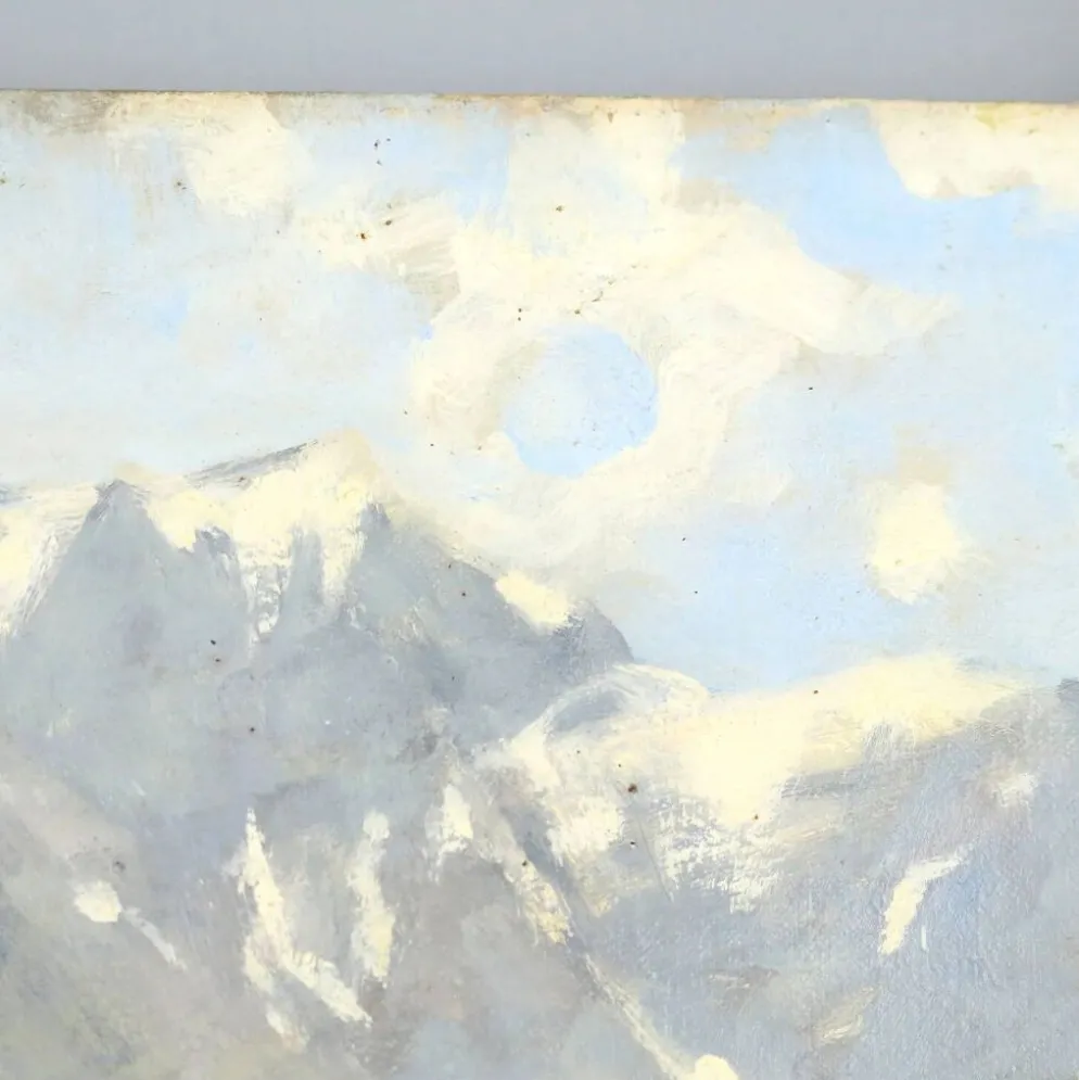 Peinture moderne signée Eugenio Spreafico, huile sur toile, XIX-XX siècle