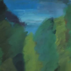 Peinture moderne signée Gian Rodolfo D'Accardi « Ride in the Woods » 1955