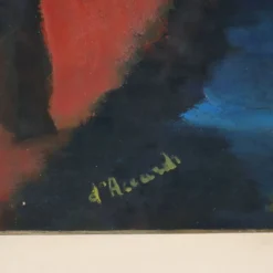 Peinture moderne signée Gian Rodolfo D'Accardi « Ride in the Woods » 1955