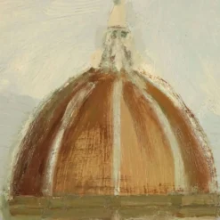Peinture moderne signée Leonardo Stroppa, vue de Florence '900