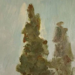 Peinture moderne signée Leonardo Stroppa, vue de Florence '900