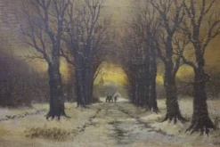 Peinture "Paysage d'hiver".