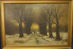 Peinture "Paysage d'hiver".