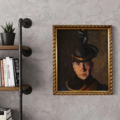 Peinture Portrait d'un soldat signé Vass E. et daté 1915