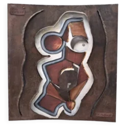 Peinture Sculpture murale « Jim l’Indien » de F BILLION
