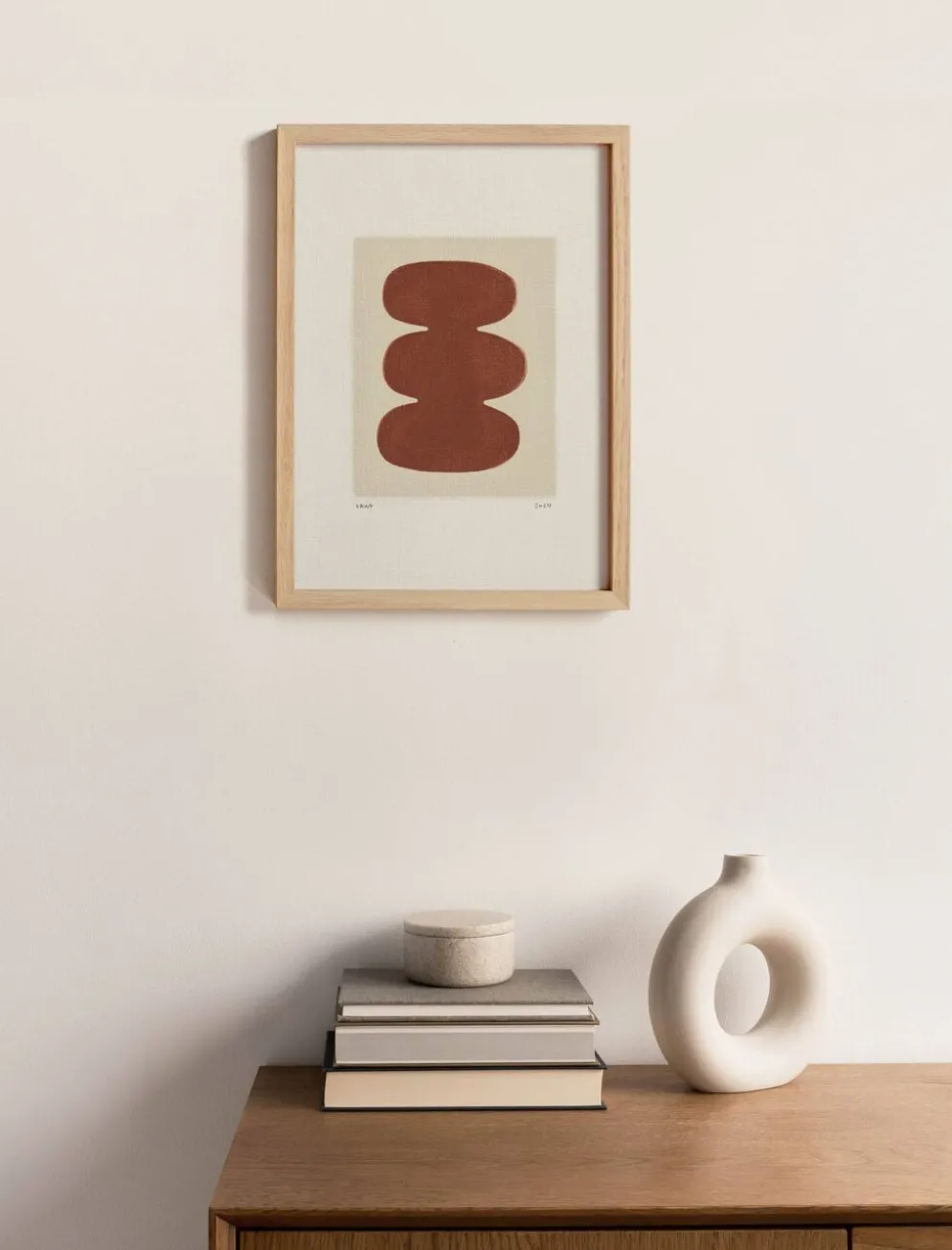 Peinture sur papier abstraite signée Eawy