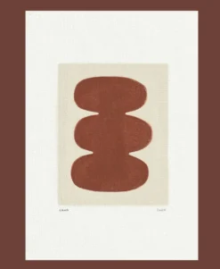Peinture sur papier abstraite signée Eawy