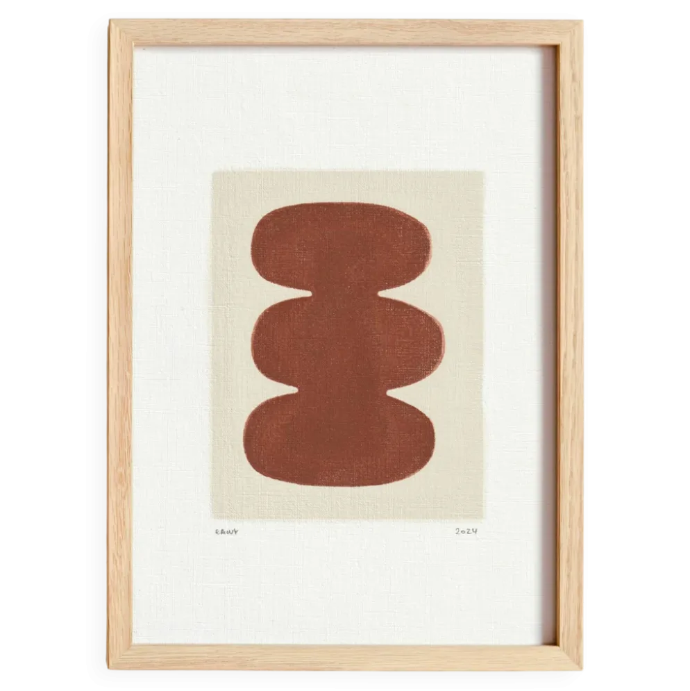 Peinture sur papier abstraite signée Eawy