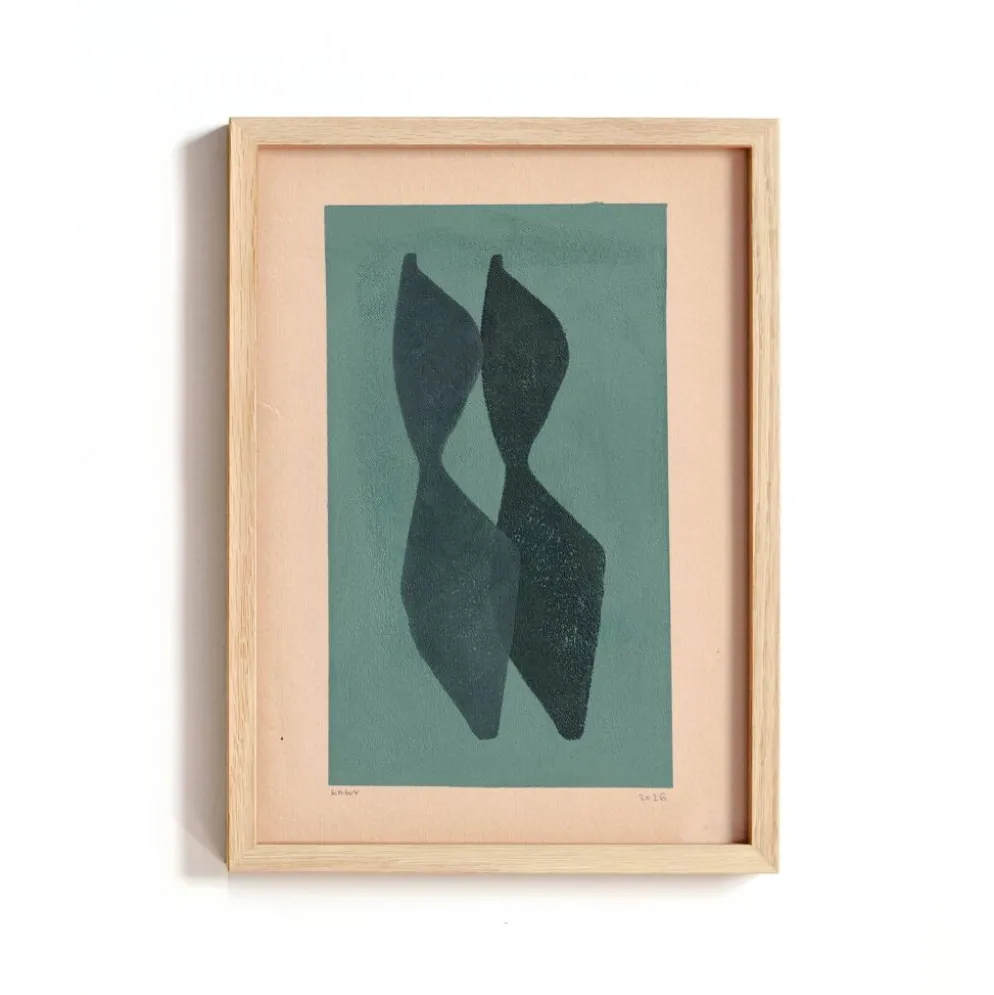 Peinture sur papier ancien signée eawy