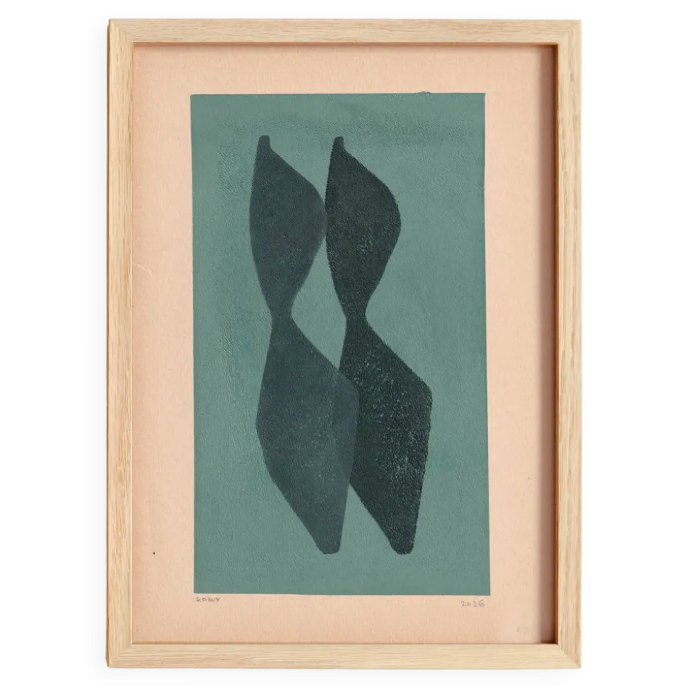 Peinture sur papier ancien signée eawy