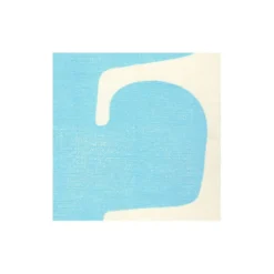 Peinture sur papier illustration abstraite -Era- bleu azur signée eawy