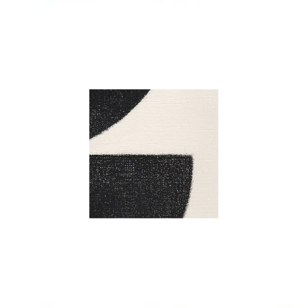 Peinture sur papier - illustration abstraite noire signée eawy