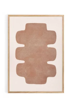 Peinture sur papier terracotta signée Eawy