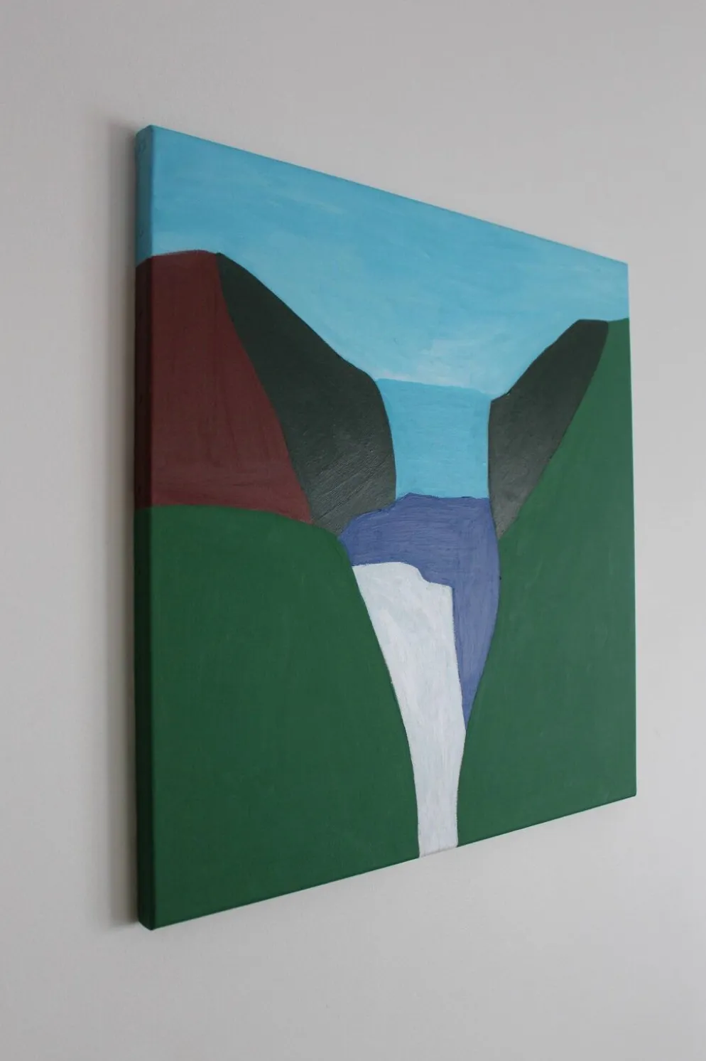 Peinture sur toile "Cascade" signée