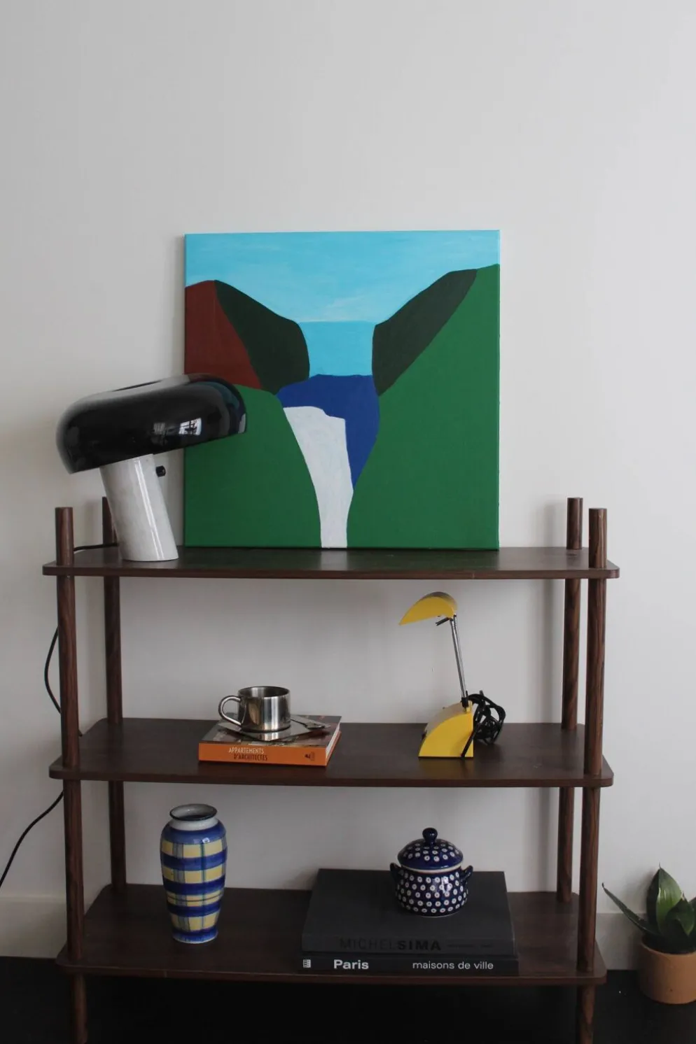 Peinture sur toile "Cascade" signée
