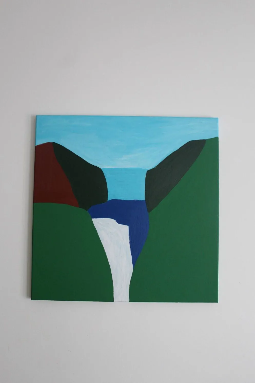 Peinture sur toile "Cascade" signée