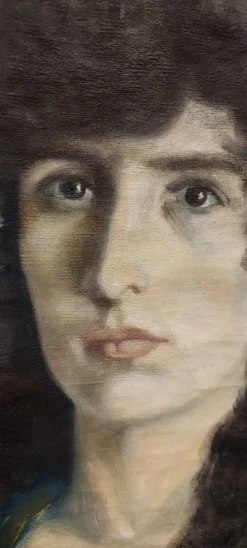 Peinture sur toile portrait de femme signé et daté 1926
