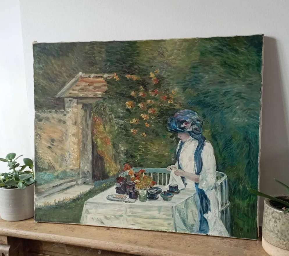 Peinture sur toile vintage d'après Childe Hassam