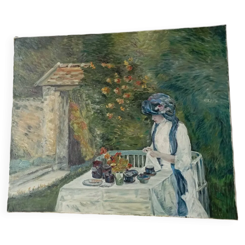 Peinture sur toile vintage d'après Childe Hassam