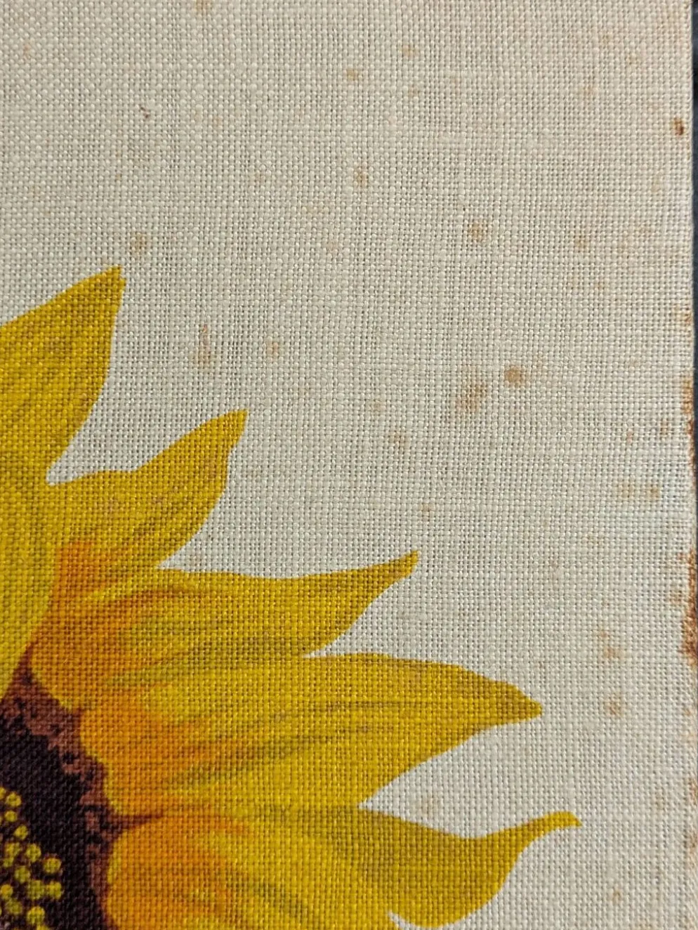 Peinture vintage sur lin''Les Tournesols'' par Irmgard Gutsche 60'/70'