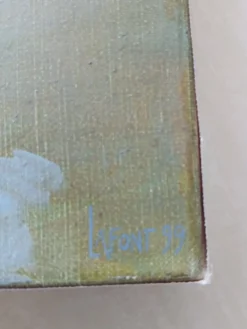 Peinture Véronique Lafont signée 1999 – toile abstraite