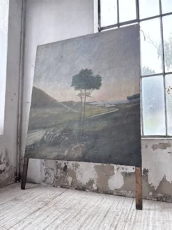 Peinture XXL géante de théâtre 1950