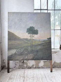 Peinture XXL géante de théâtre 1950