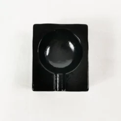 Petit cendrier en verre minimaliste de style Bauhaus, années 1970.