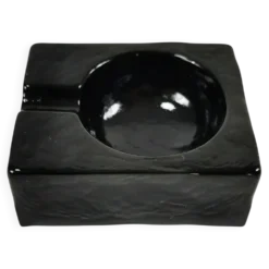 Petit cendrier en verre minimaliste de style Bauhaus, années 1970.