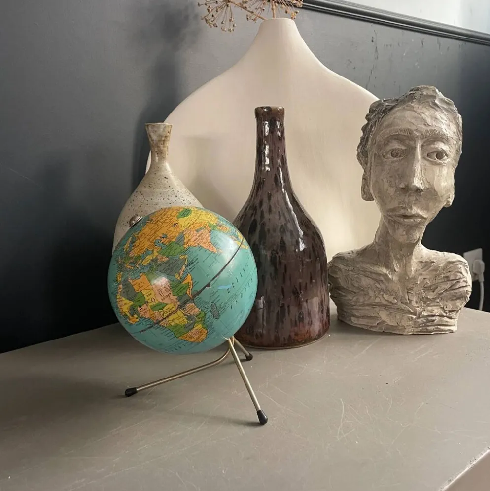 Petit globe terrestre vintage, Cartes Taride