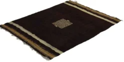 Petit Kilim Anatolien Vintage Marron et Beige 165 x 128 cm