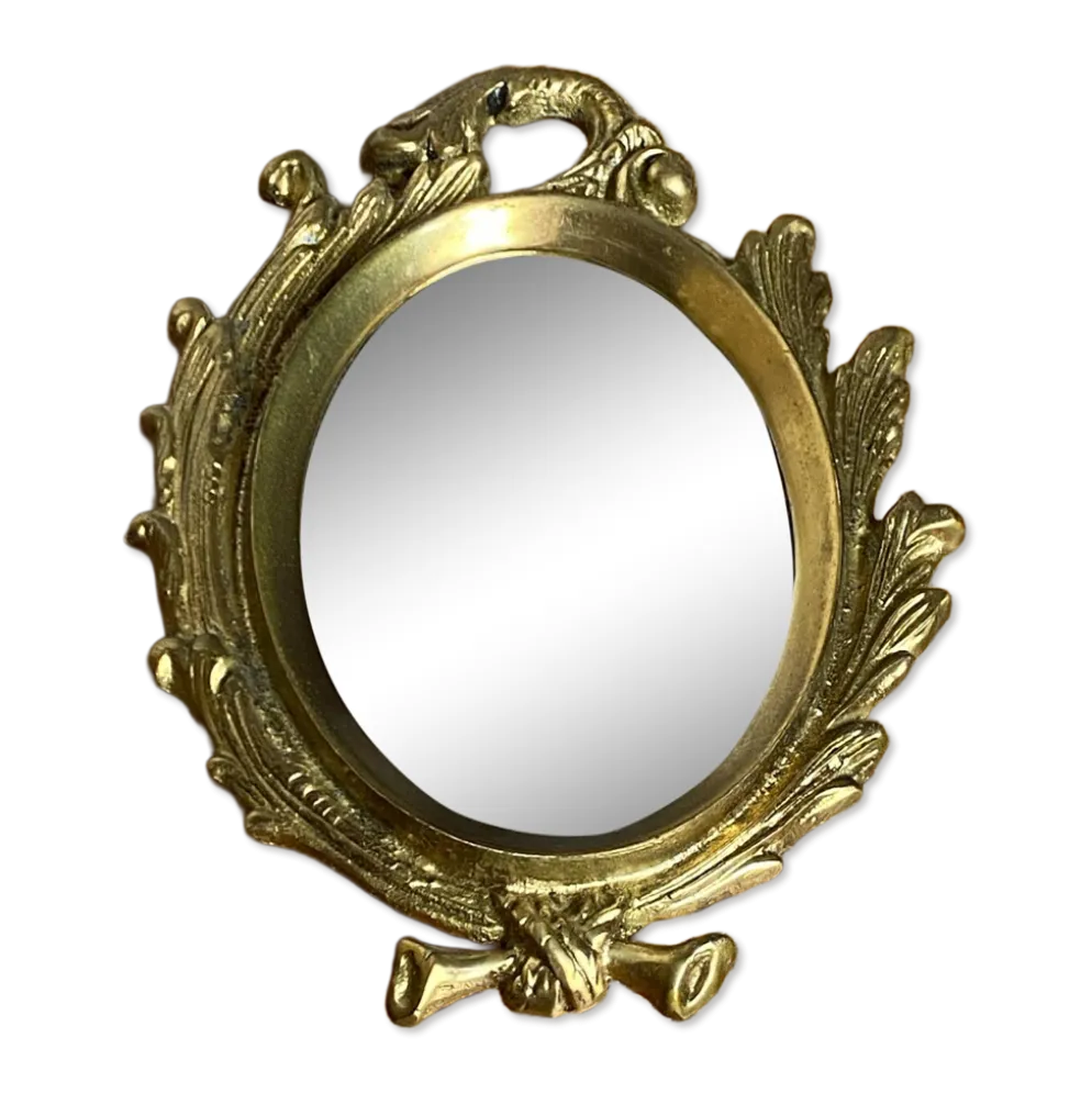 Petit miroir ancien en bronze