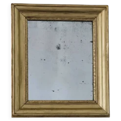 Petit miroir art déco cadre doré