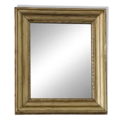 Petit miroir art déco cadre doré