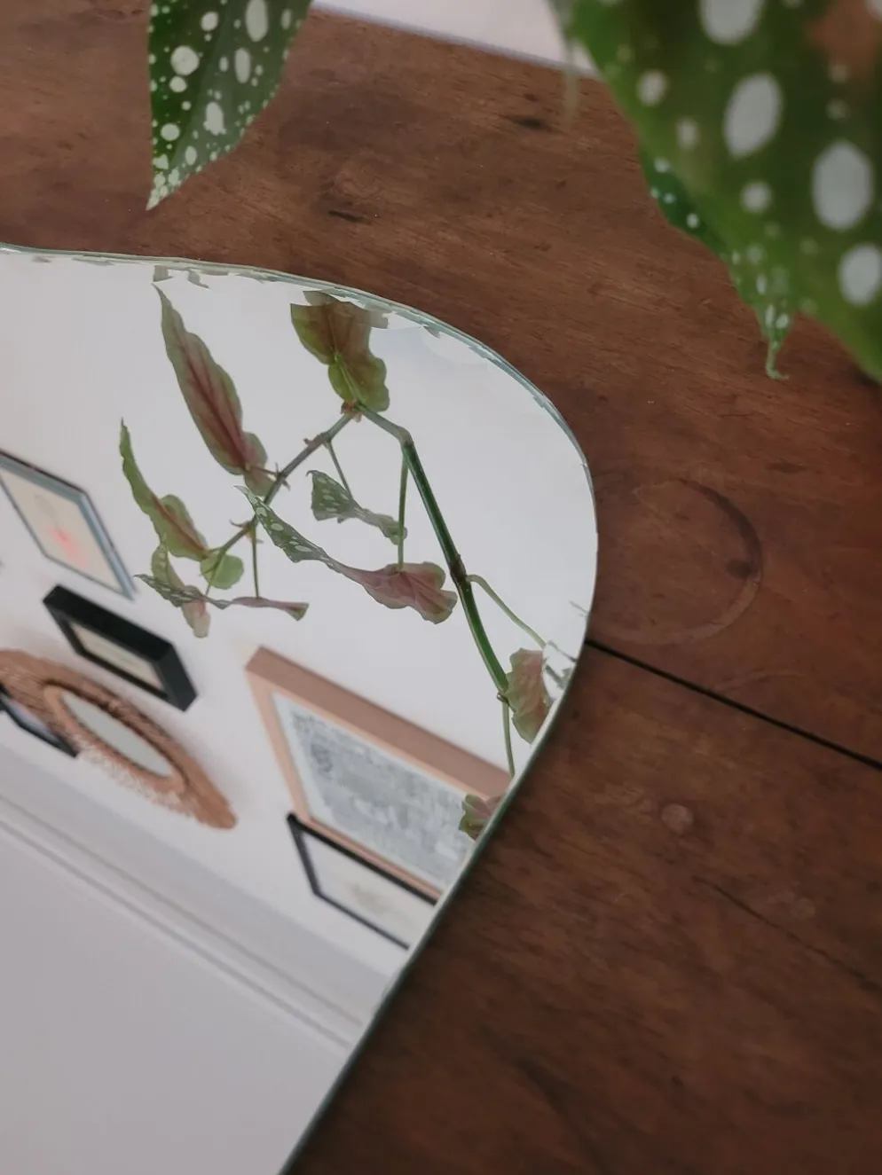 Petit miroir biseauté à poser
