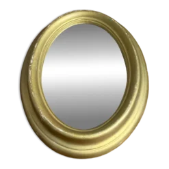 Petit miroir de forme ovale italien