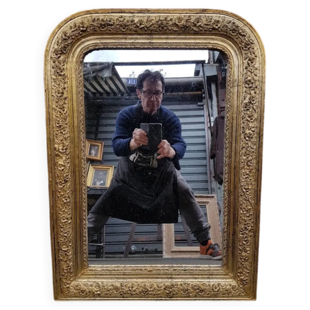 petit miroir doré de style louis-Philippe vers 1880