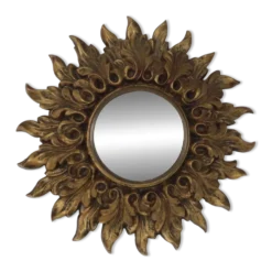Petit miroir ensoleillé italien, style rococo, 24 cm