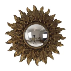 Petit miroir ensoleillé italien, style rococo, 24 cm