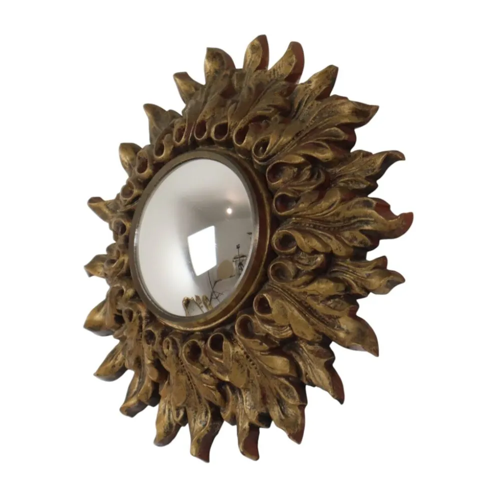 Petit miroir ensoleillé italien, style rococo, 24 cm