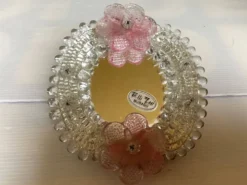 Petit miroir fleurs Murano