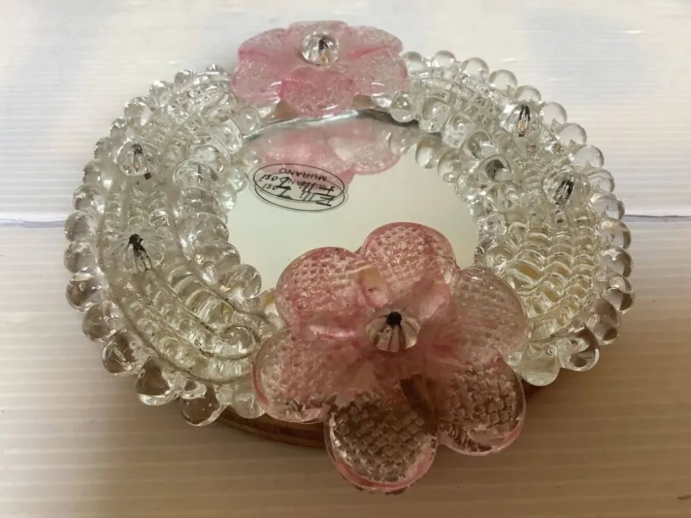 Petit miroir fleurs Murano