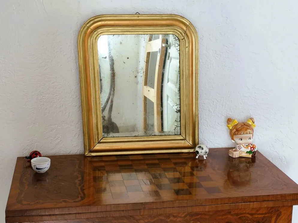 Petit miroir Louis Philippe 40 X 33 cm