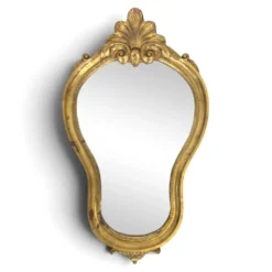Petit miroir Louis XV en bois doré à coquille