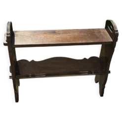 Petit porte-revues / meuble d’appoint en chêne foncé fin 19 e siècle