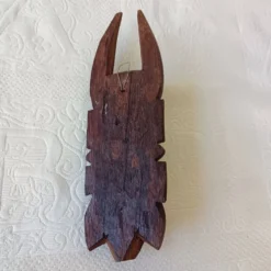 5 petits masques africains, art tribal, sculpture en bois