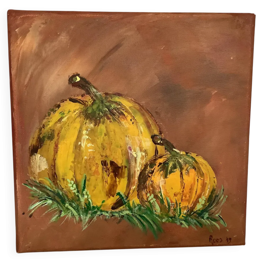 Petit tableau nature morte huile sur toile signée