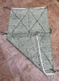 Petit tapis berbère marocain Zanafi kilim) pour chambre et salon