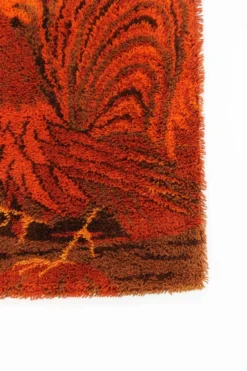 Petit tapis ou tapisserie en laine danoise des années 1970