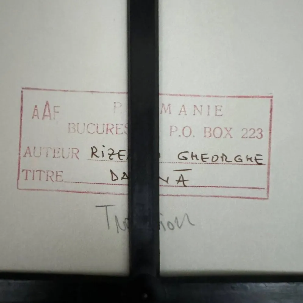 Photo artistique dédicacée par Gheorge Rizeanu XXe 2 enfants roumains